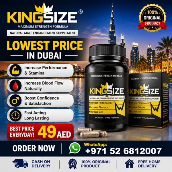 KING SIZE Maximum Strength 60 Capsules – Ultra Power Formula